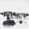 DESSINI Stainless Steel Pressure Cooker Set 24cm, 5+7L - Image 4