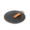 Honeycomb Non-Sticky Stainless Steel (SUS 316) Pan Tawa with Wooden Handle (34cm) - Image 2