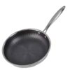 Honeycomb German Laser Coated Flat Bottom Deep Frypan - Image 2