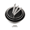 Honeycomb German Laser Coated Flat Bottom Deep Frypan - Image 5