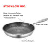 Honeycomb German Laser Coated Flat Bottom Deep Frypan - Image 3