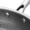 Honeycomb German Laser Coated Flat Bottom Deep Frypan - Image 6