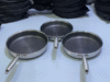 Honeycomb Laser Coated Non Sticky Stainless Steel Frypan with Single Smooth Handle