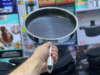 Honeycomb Laser Coated Non Sticky Stainless Steel Frypan with Single Smooth Handle - Image 3
